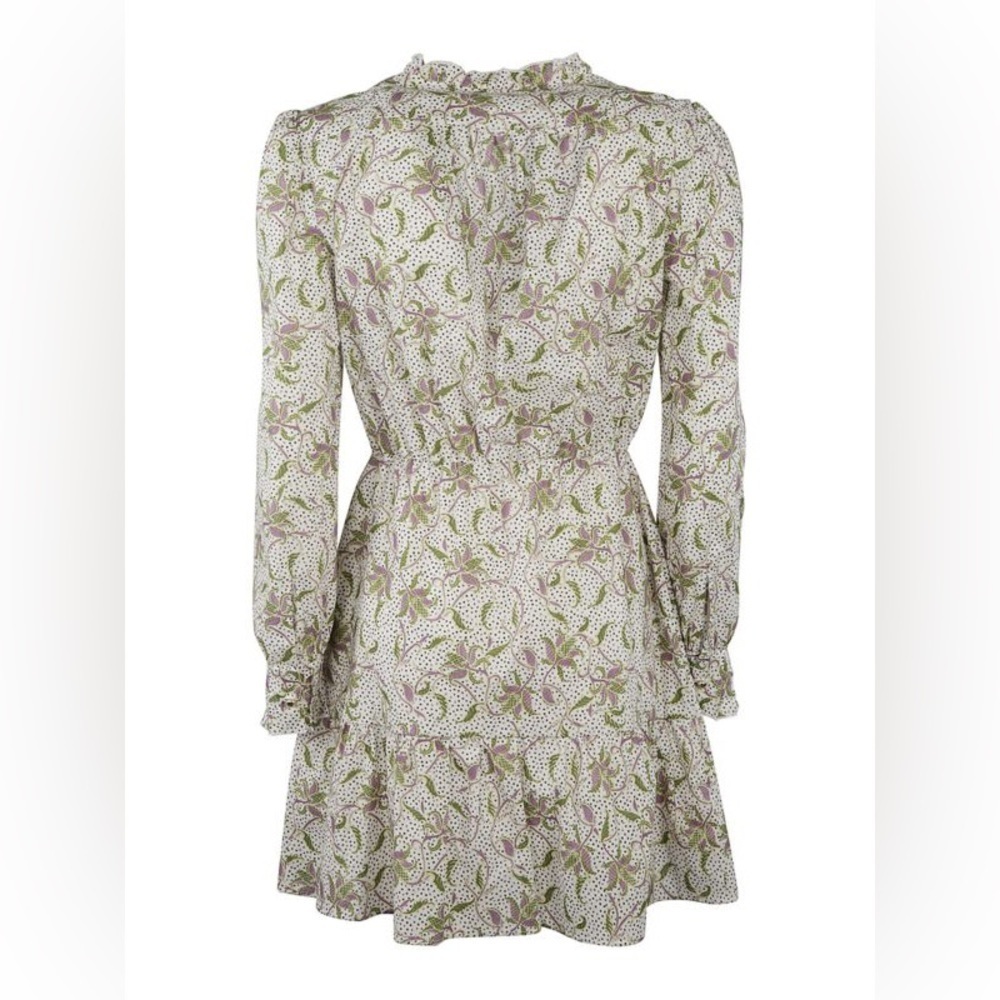 Pinko Nomade Short Dress White Floral Made In Italy 100% Cotton - Picture 12 of 12